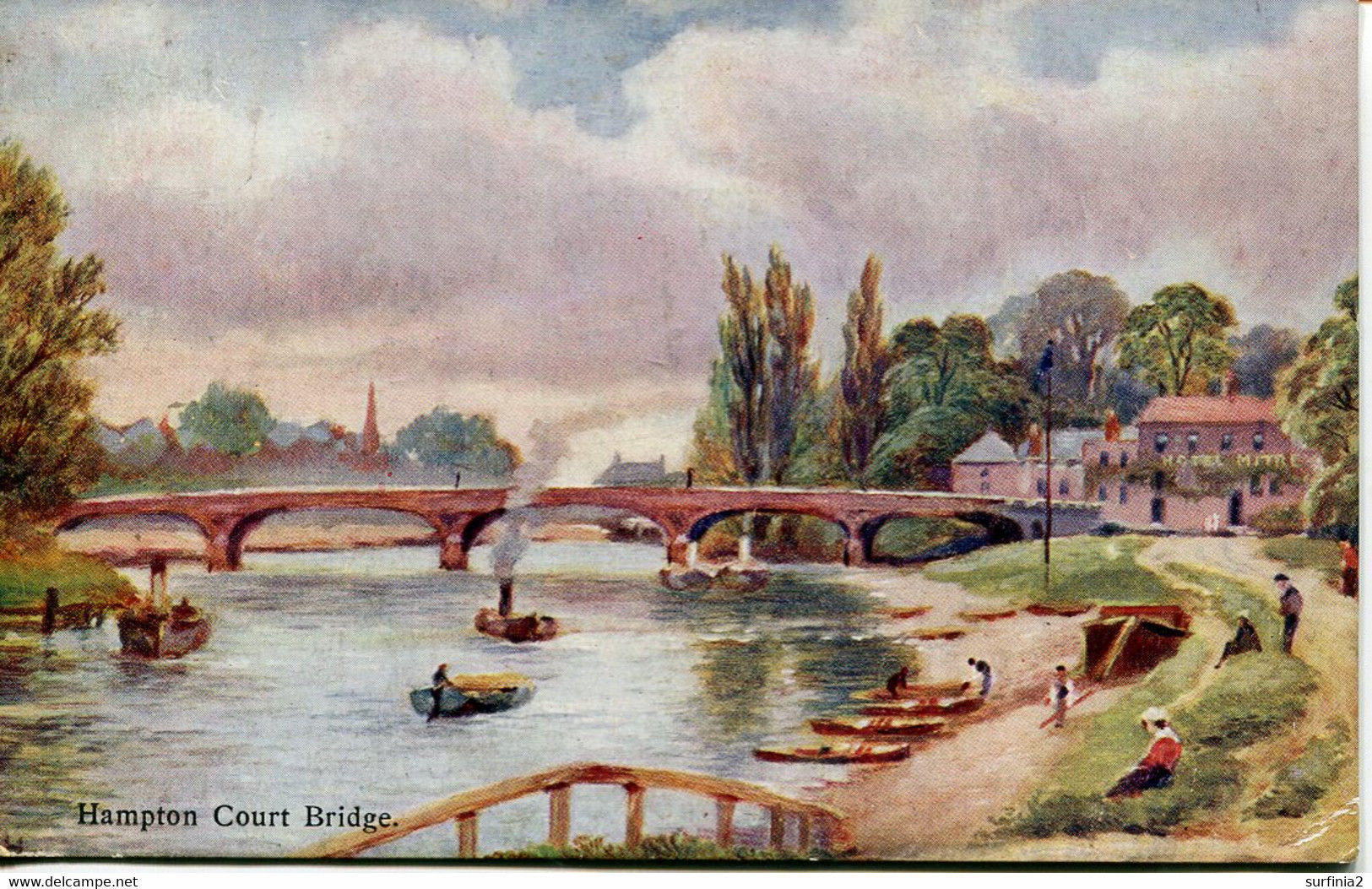 MIDDLESEX - HAMPTON COURT BRIDGE - ART - Middlesex