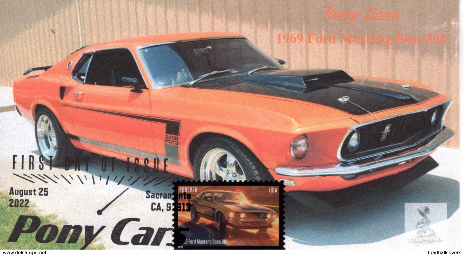 Pony Cars First Day Cover  #1 Of 5 Ford Mustang (B&W Cancel) - 2011-...