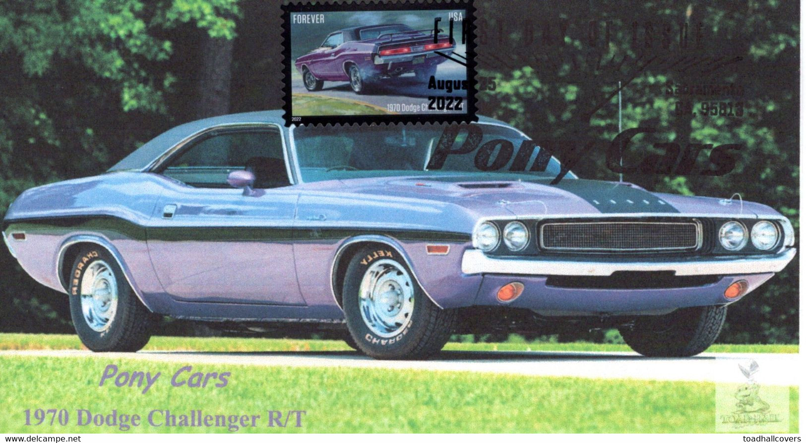 Pony Cars First Day Cover  #2 Of 5 Dodge Challenger (B&W Cancel) - 2011-...