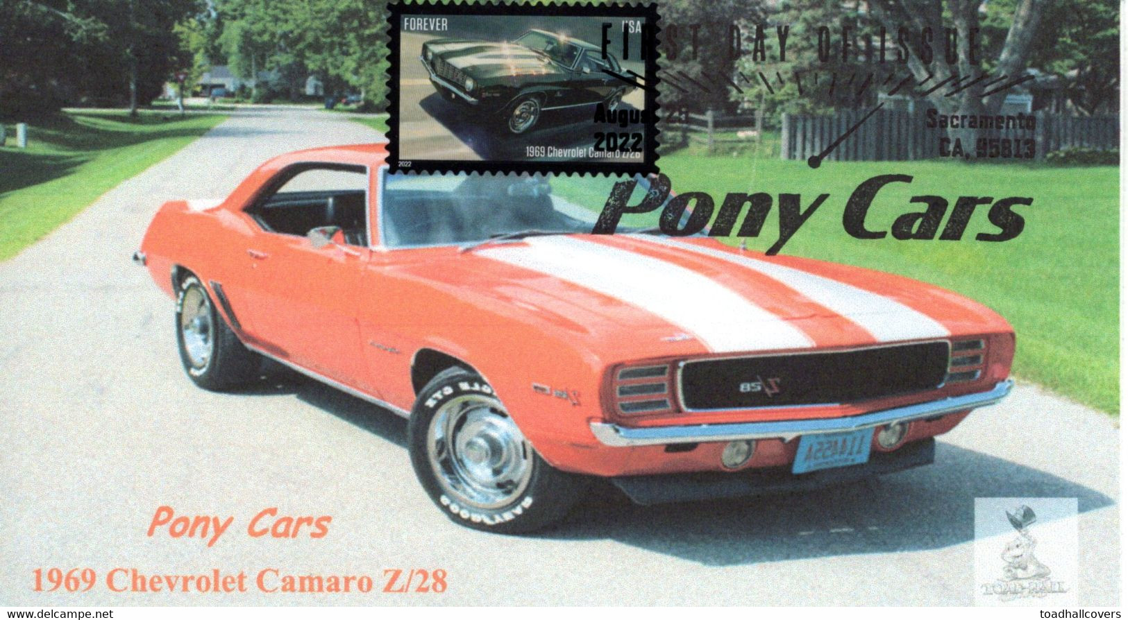 Pony Cars First Day Cover  #3 Of 5 Chevy Camaro (B&W Cancel) - 2011-...