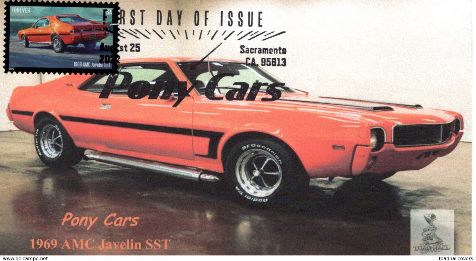 Pony Cars First Day Cover  #5 Of 5 AMC Javelin (B&W Cancel) - 2011-...