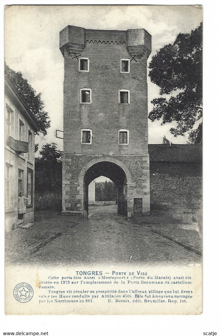 Tongres    -     Porte De Visé   -   1921   Naar   Antwerpen - Tongeren
