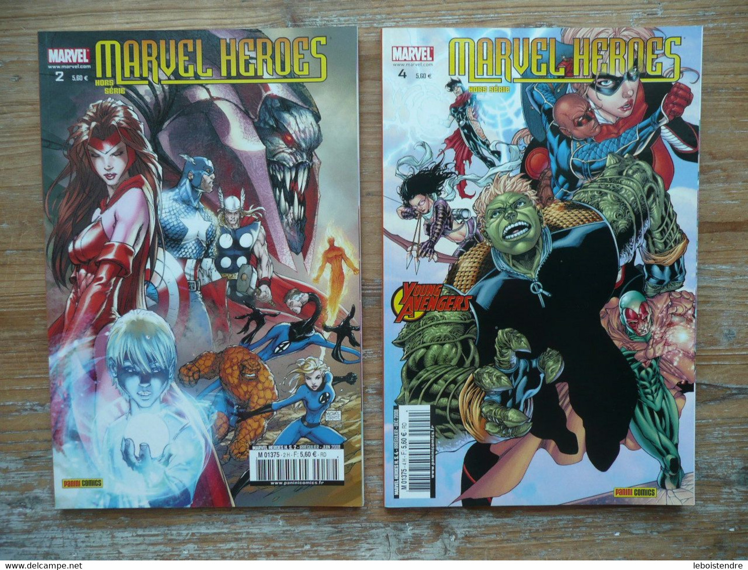 LOT MARVEL HEROES HORS SERIE N 2 + 4 JUIN ET DECEMBRE 2008 MARVEL COMICS PANINI FRANCE - Marvel France