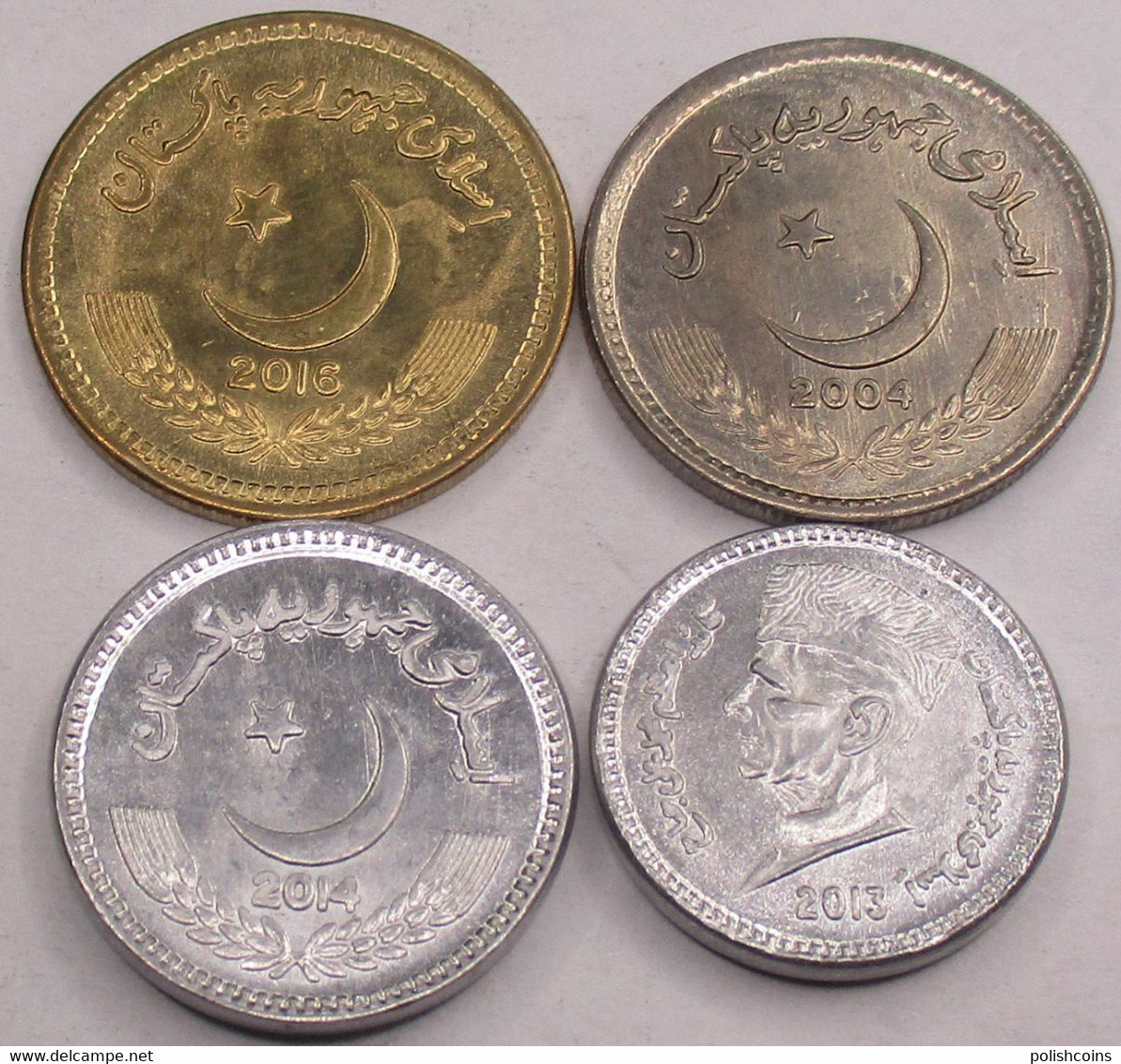 PAKISTAN Different Years Set 4 Coins UNC - Pakistan