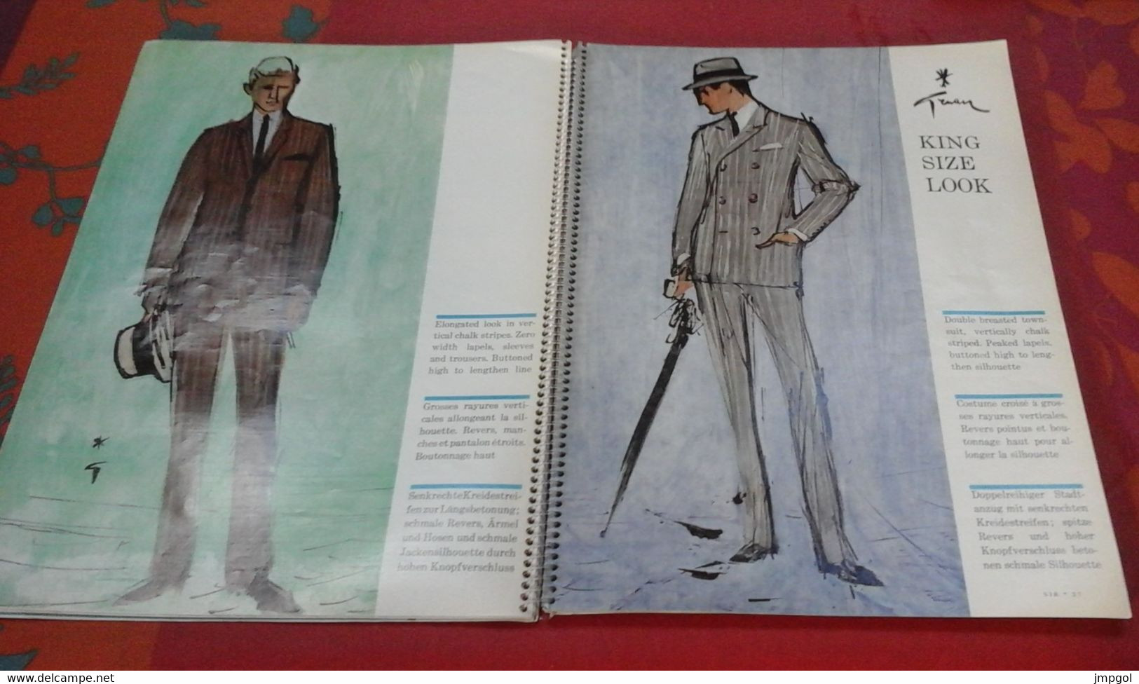 Revue  Mode Homme SIR Men's International Fashion Journal 1962 n°4 Salons San Remo Munich Turin Cologne Amsterdam