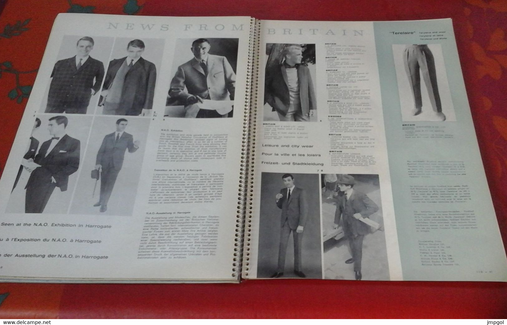 Revue  Mode Homme SIR Men's International Fashion Journal 1962 n°4 Salons San Remo Munich Turin Cologne Amsterdam