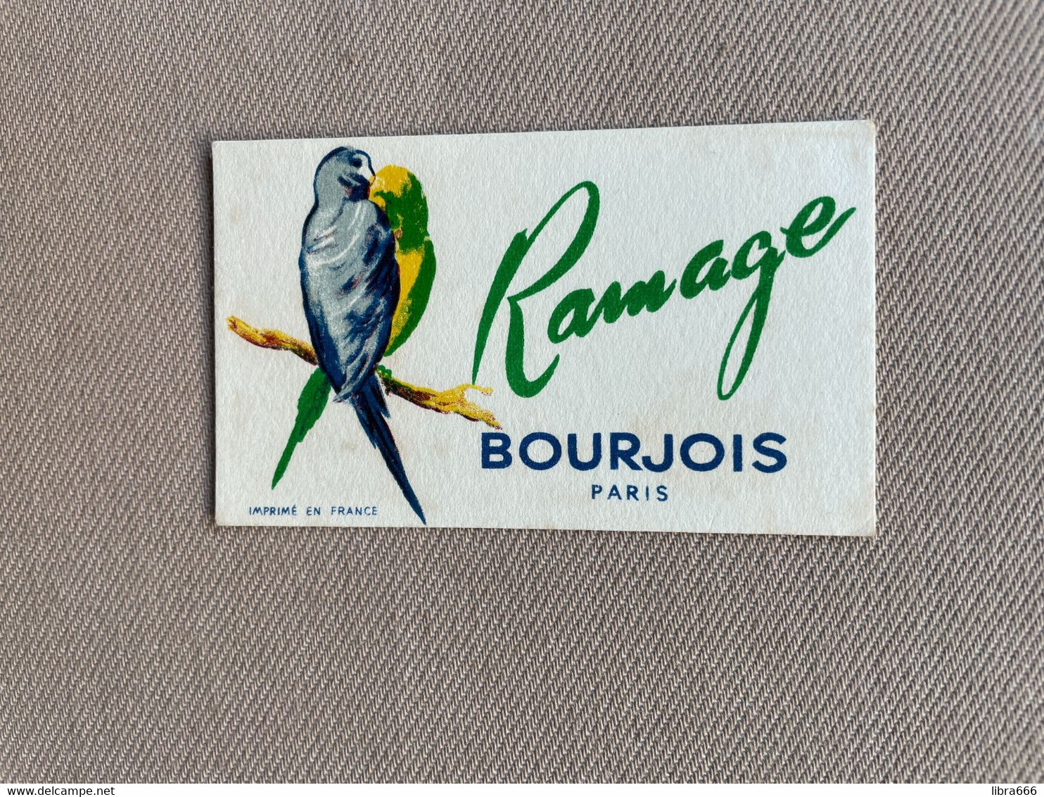 Carte De Parfum / Parfumkaart - Ramage BOURJOIS Paris - Sin Clasificación