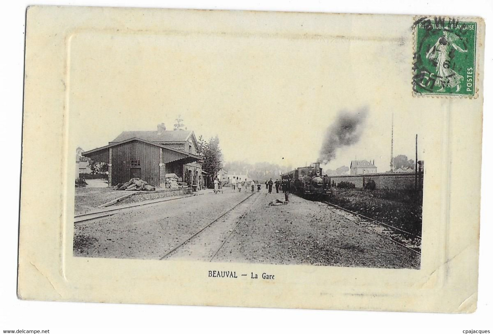 80 - BEAUVAL : LA GARE . - Beauval