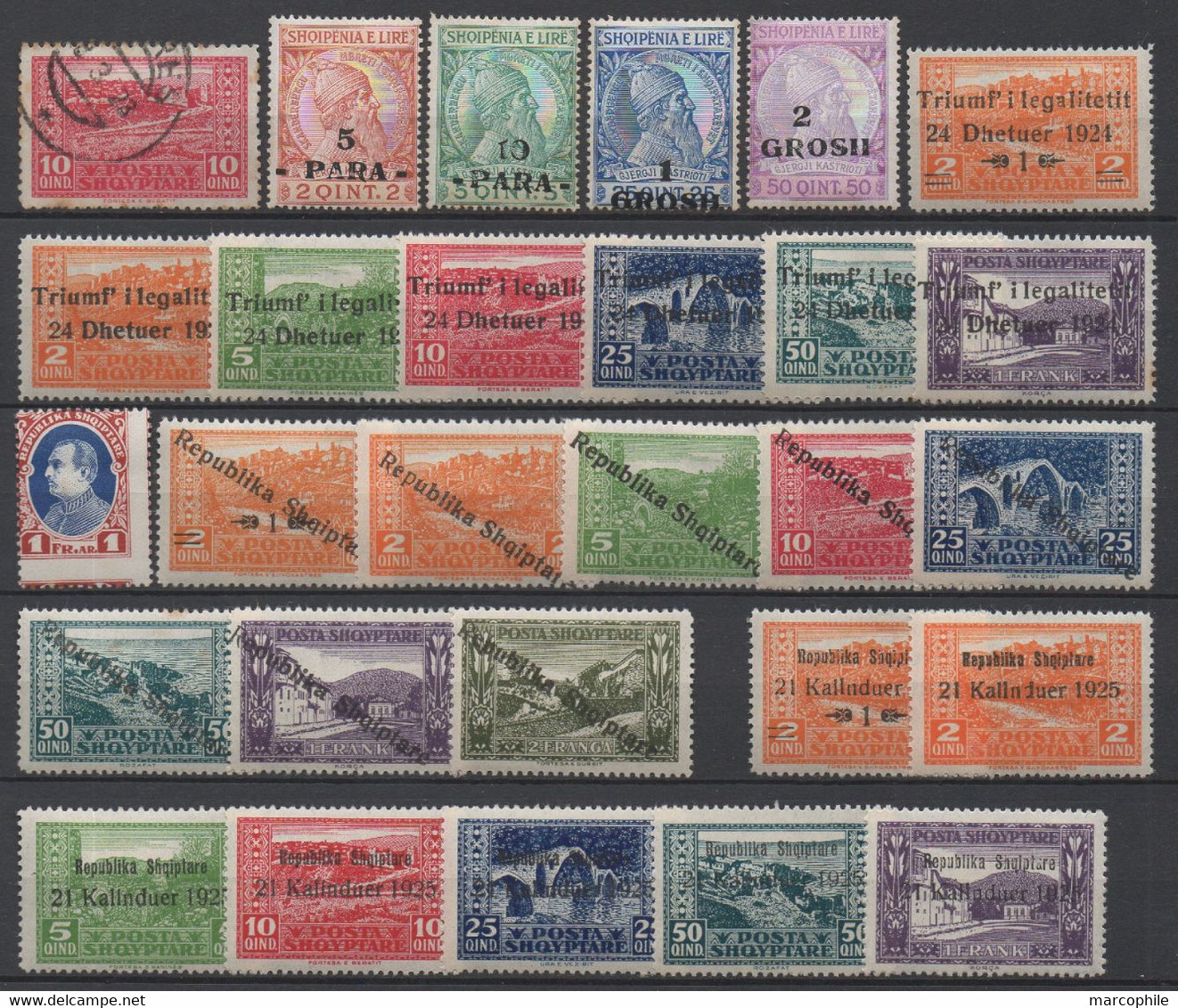 ALBANIE - ALBANIA / 1914-1925 ENSEMBLE DE TIMBRES  * / COTE SUP. 120.00 EUROS (ref 7962) - Albania