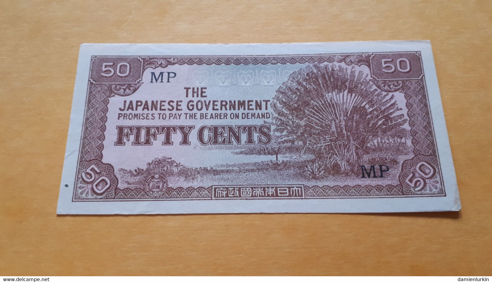 MALAYSIE OCCUPATION JAPONAISE 1942 50 FIFTY CENTS P-M4b - Malaysie