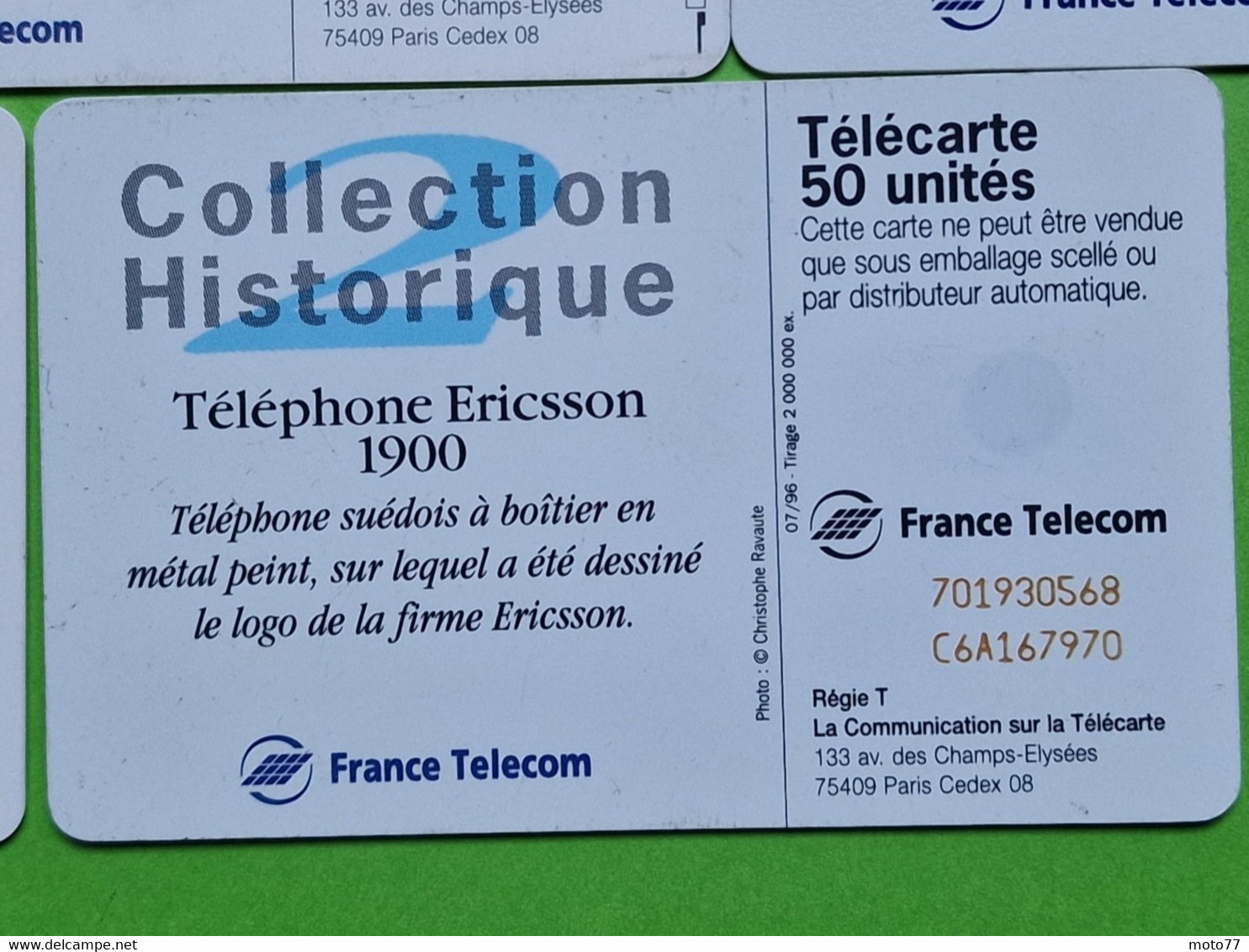 Lot série des 23 cartes téléphonique de France - VIDE - Télécarte Cabine téléphone - Histoire COMBINES de TÉLÉPHONE 1998