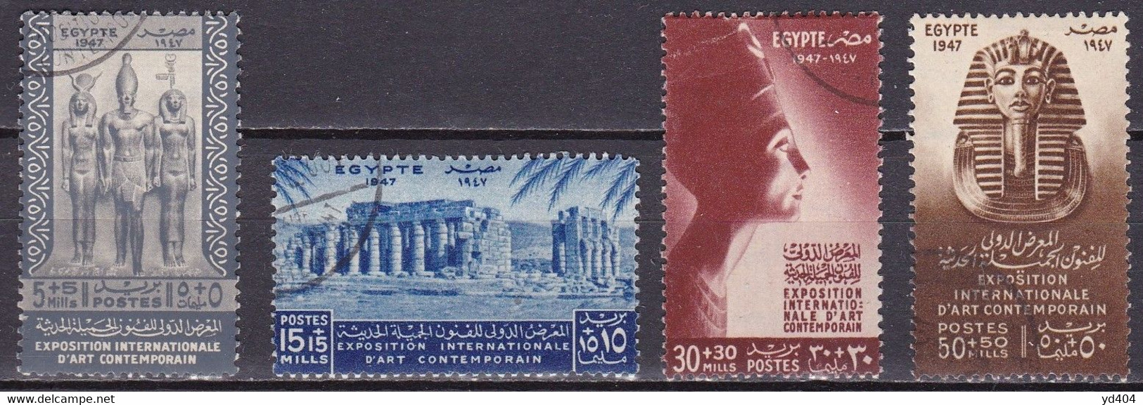 EG089A – EGYPTE – EGYPT – 1947 – CONTEMPORARY ART EXHIBITION – SG # 334/7 USED 8,50 € - Gebraucht