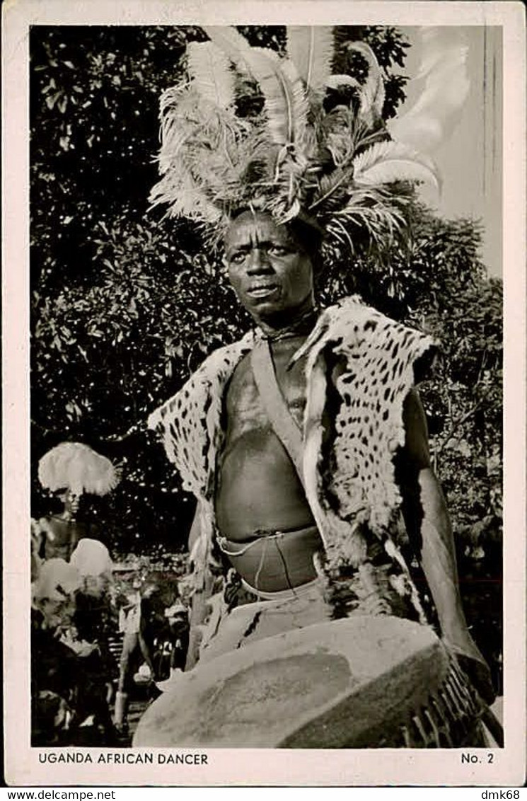 UGANDA - AFRICAN DANCER - COPYRIGHT SAPRA STUDIO - RPPC POSTCARD - 1940s (11874) - Uganda