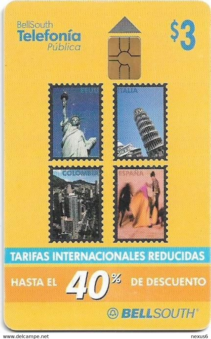 Ecuador - Bell South - Tarifas Internacionales Reducidas, Gem5 Black, 2002, 3$, Used - Equateur