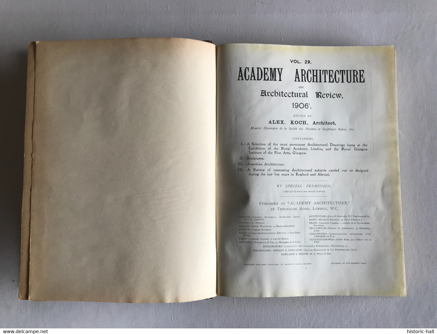 ACADEMY ARCHITECTURE & Architectural Review - Vol 29 & 30 - 1906 - Alexander KOCH - Arquitectura
