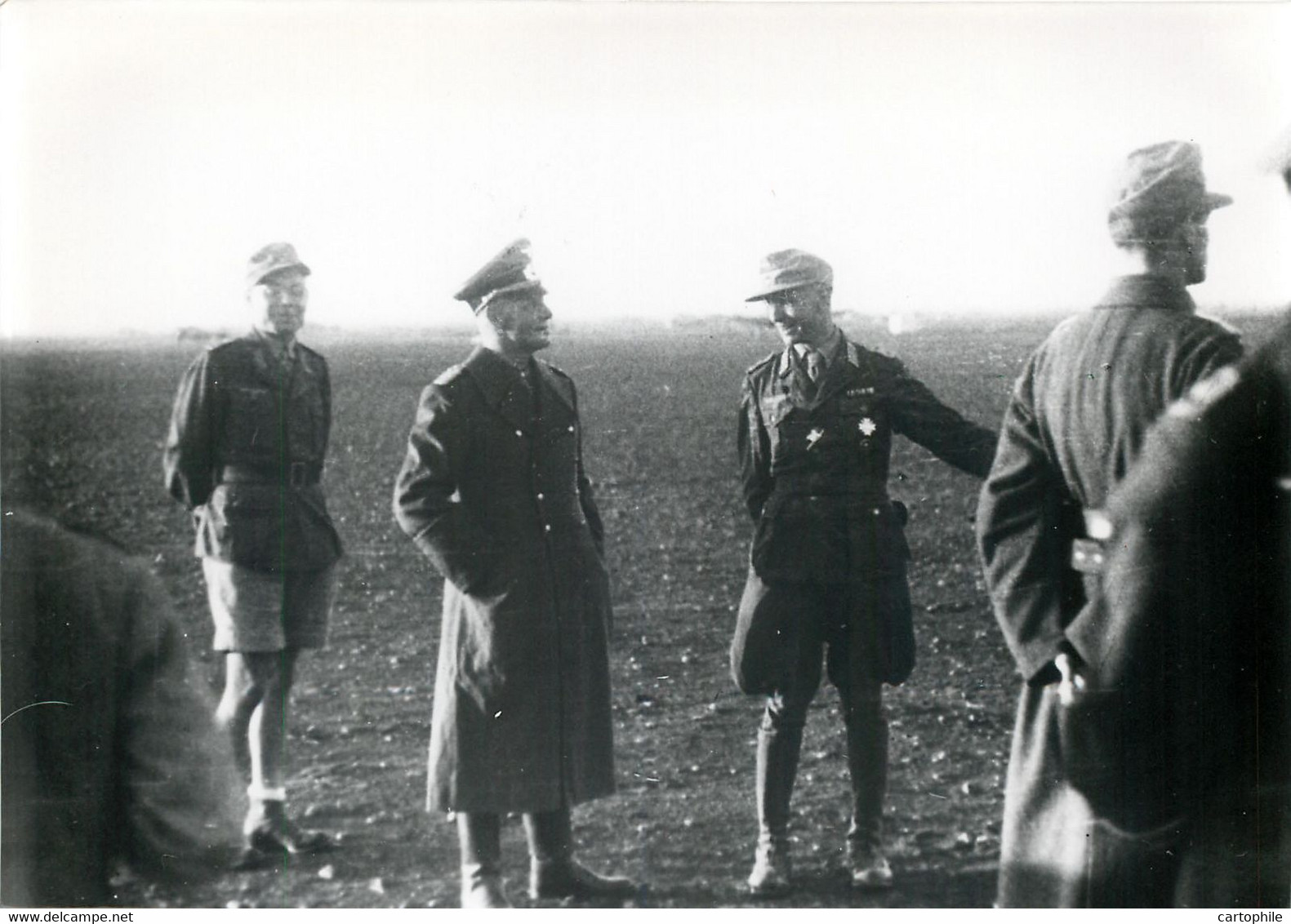 Photo 18x13 Cm TIRAGE ARGENTIQUE - Soldats Et Officier Du 3eme REICH - Guerre 39/45 WW2 - Guerra, Militari