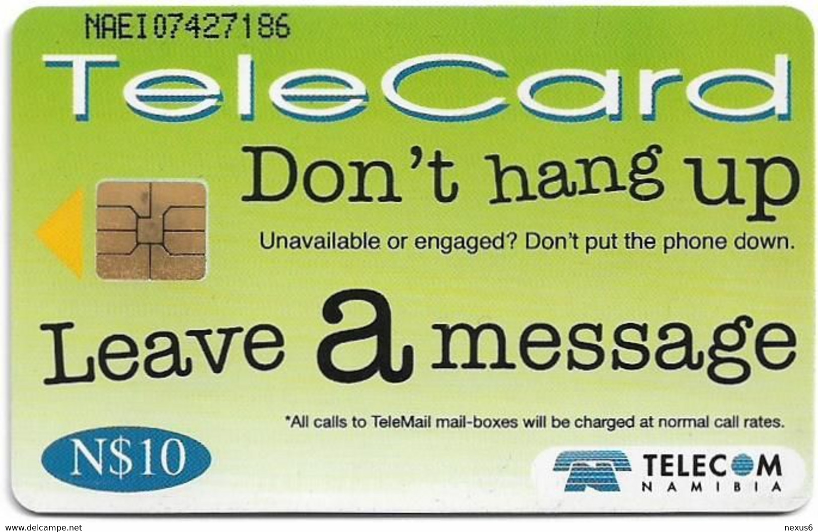 Namibia - Telecom Namibia - Advertising - TeleMail, 1999, 10$, Used - Namibia