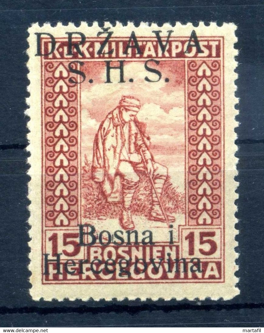 1918 STATO S.H.S. Bosnia Erzegovina N.20B (caratteri Latini) * - Bosnië En Herzegovina