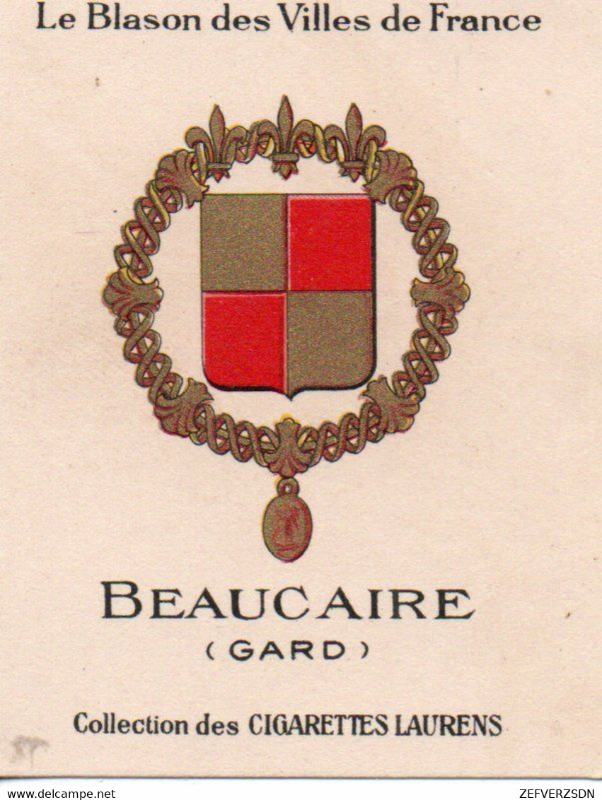 30 BEAUCAIRE GARD BLASON CIGARETTES PUBLICITE LAURENS - Werbeartikel