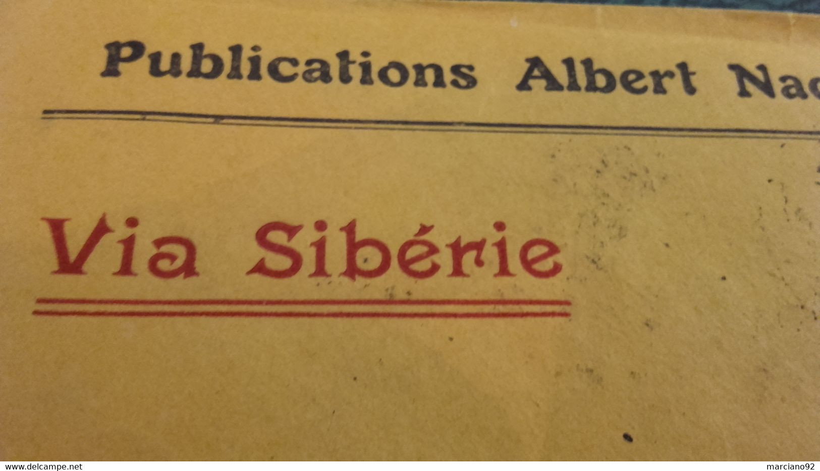 Stamps : Ancien Et Rare Timbre De Chine Sur Enveloppe " Via Sibèrie " - Ungebraucht