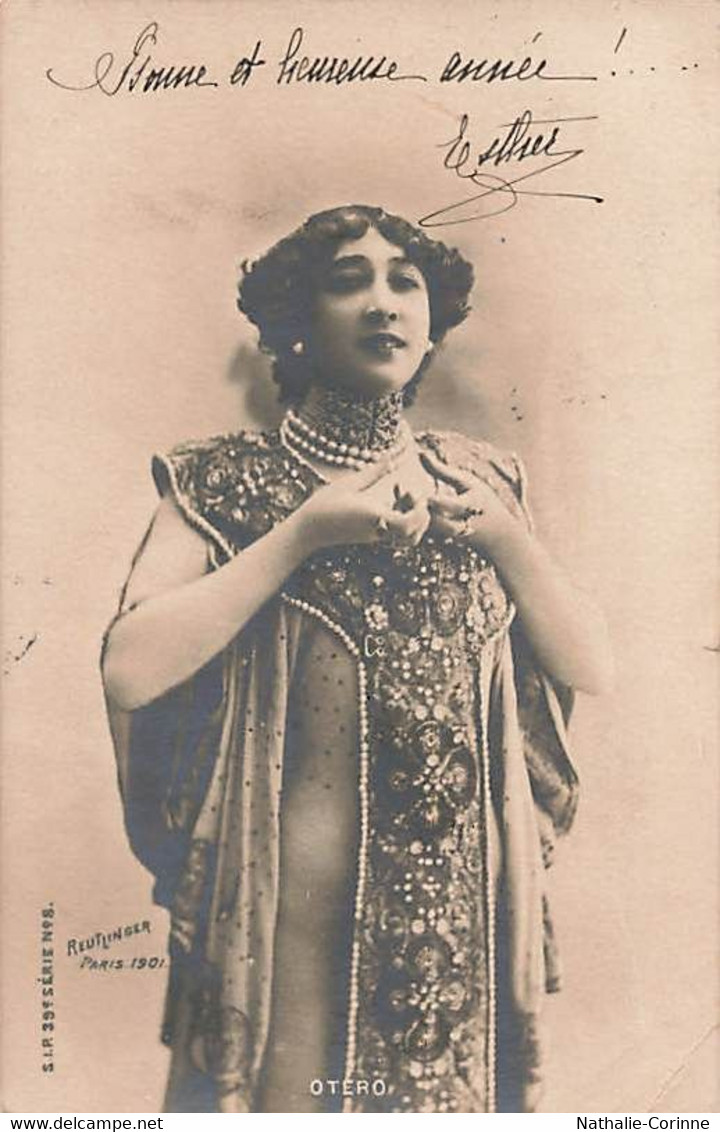 Otero - Reutlinger Paris 1901 - Célèbre Chanteuse, Danseuse De Cabaret Espagnole - Sceau 1902 - Femmes Célèbres