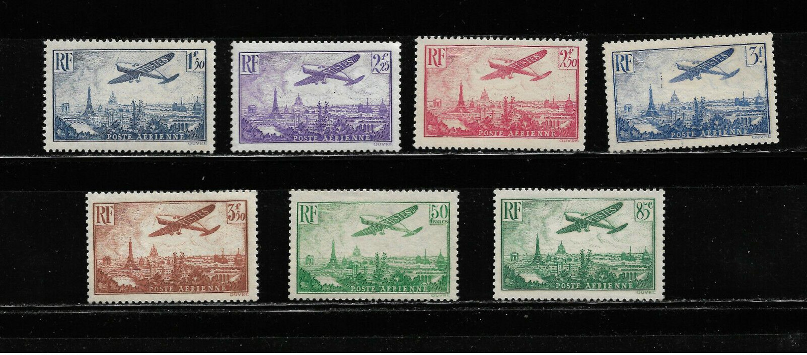 FRANCIA 1936, SERIE COMPLETA CORREO AÉREO IVERT 8/14 . MNH. - Otros & Sin Clasificación