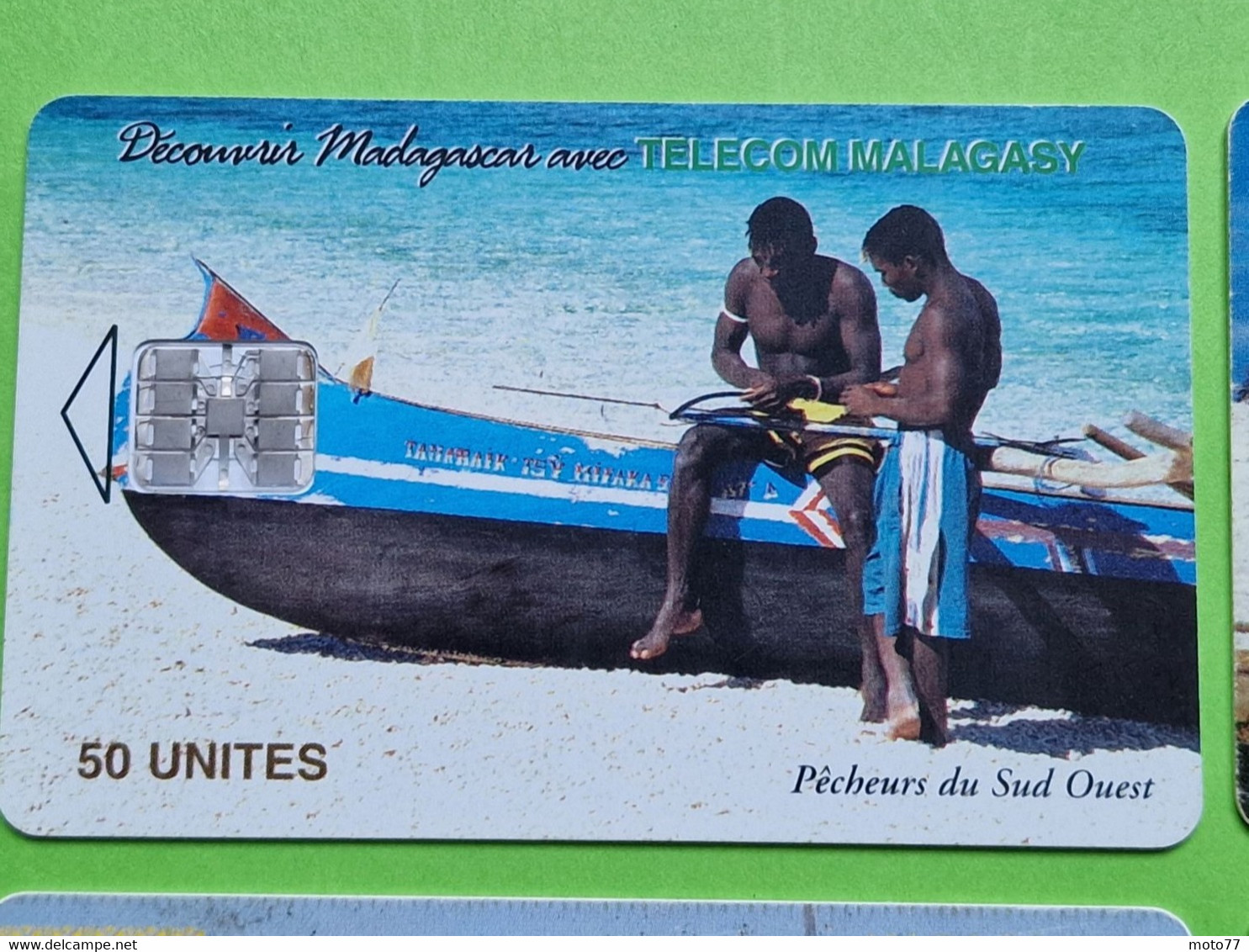 Lot 4 Cartes Téléphonique MADAGASCAR - VIDE - Télécarte Cabine Téléphone - Paysages Mer Pirogue Pêcheur Plage - 1999 - Madagascar