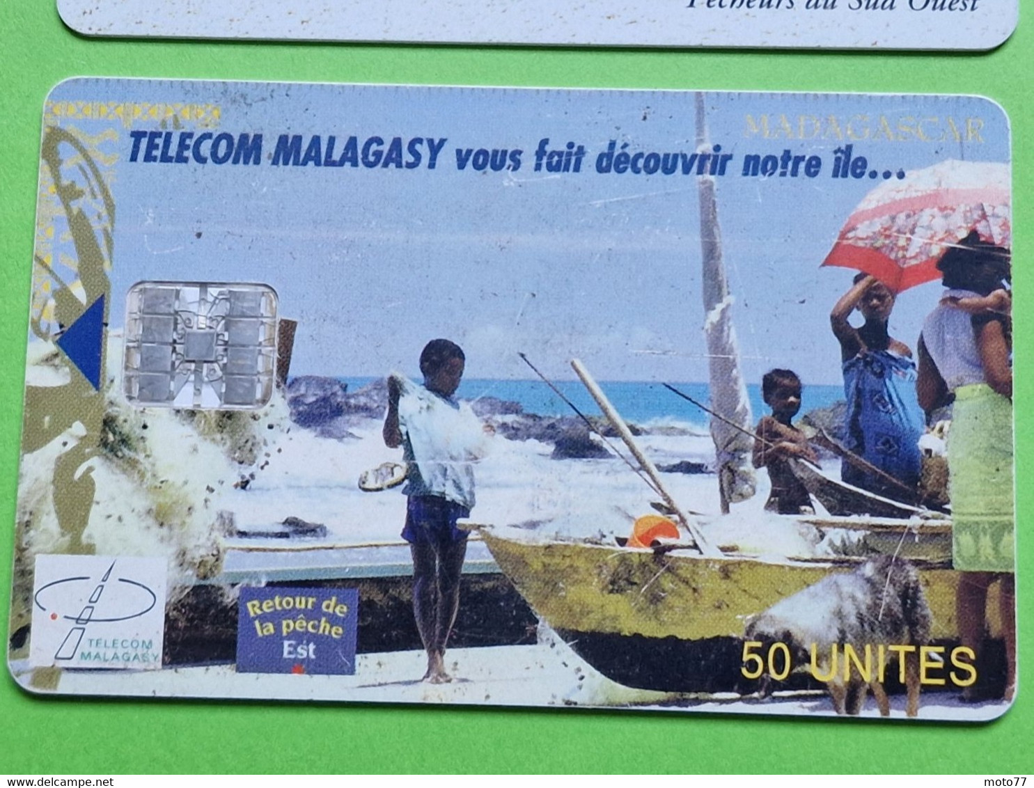 Lot 4 Cartes Téléphonique MADAGASCAR - VIDE - Télécarte Cabine Téléphone - Paysages Mer Pirogue Pêcheur Plage - 1999 - Madagascar