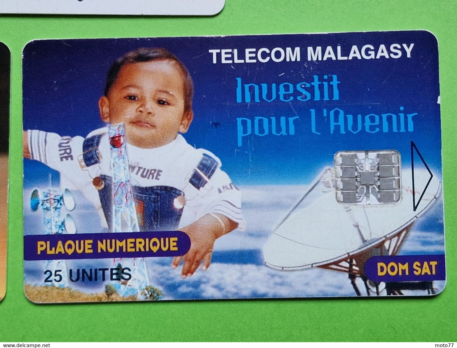 Lot 6 cartes téléphonique MADAGASCAR - VIDE - Télécarte Cabine téléphone - Affaires Stelmad Sat Eclipse 2001 1999