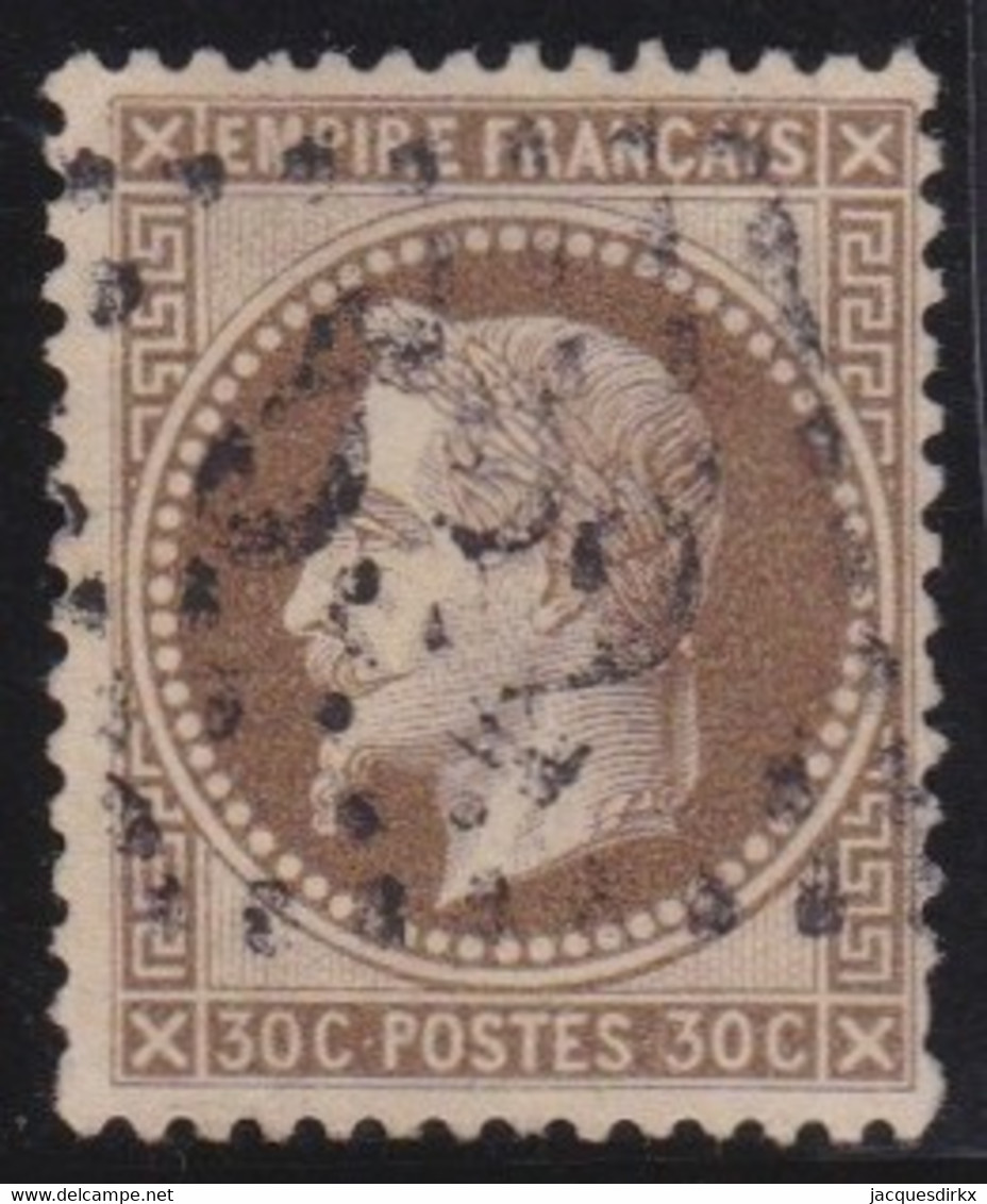 France   .   Y&T   .    30     .      O    .   Oblitéré - 1863-1870 Napoleon III With Laurels