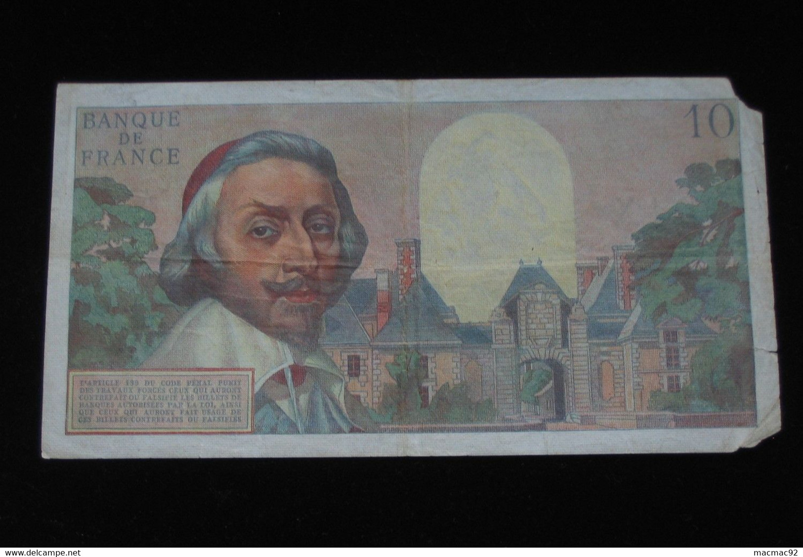 10 Dix Nouveaux Francs - RICHELIEU 2-6-1960     **** EN ACHAT IMMEDIAT **** - 10 NF 1959-1963 ''Richelieu''