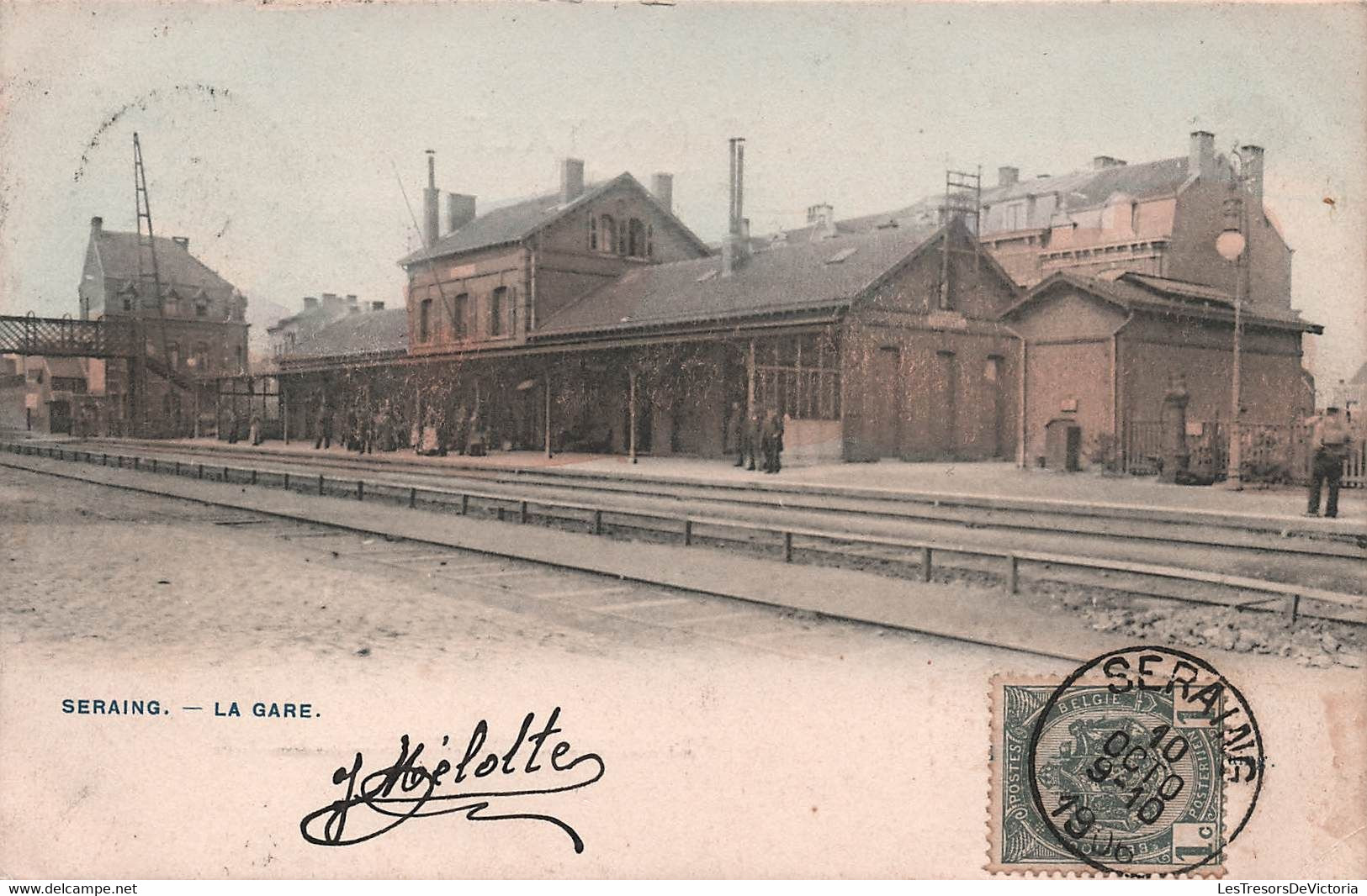 Seraing - La Gare - Colorisé Et Animé - BELGIQUE - Carte Postale Ancienne - Seraing