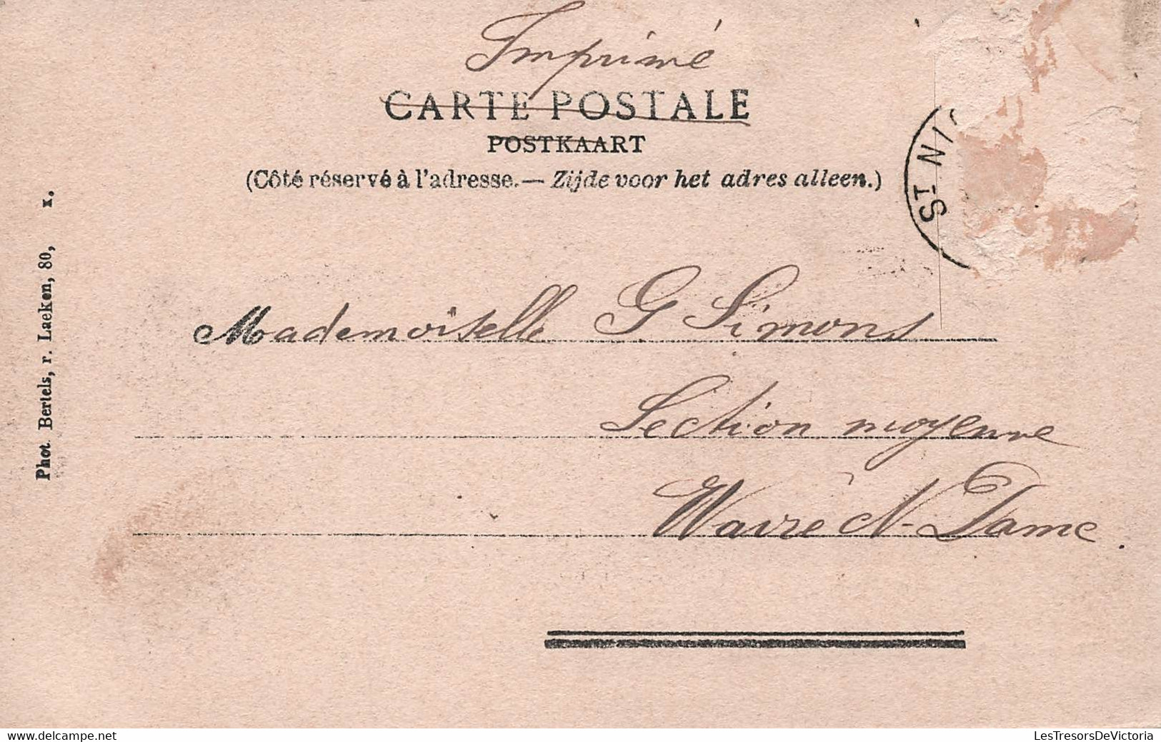 Saint Nicolas - La Station - Animé - BELGIQUE - Carte Postale Ancienne - Saint-Nicolas