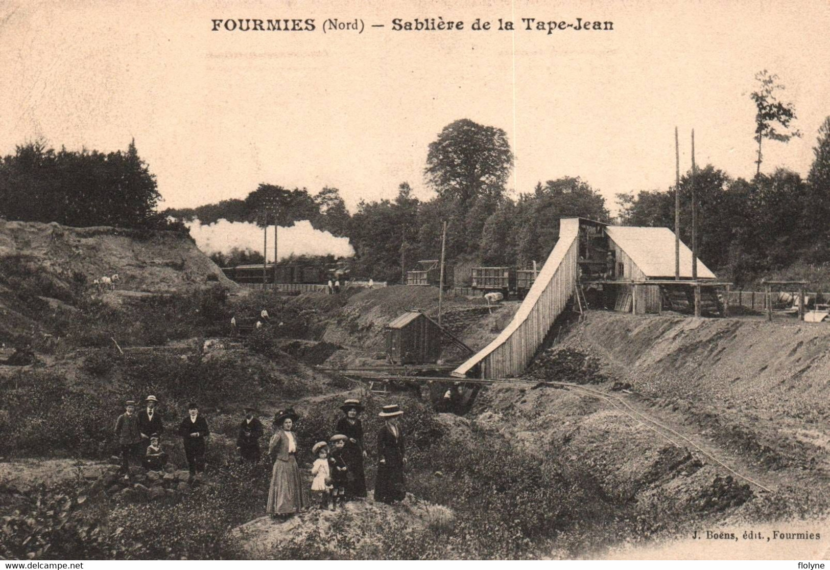 Fourmies - La Sablière De La Tape Jean - Mine Carrière - Passage Du Train Sur La Ligne De Chemin De Fer - Fourmies