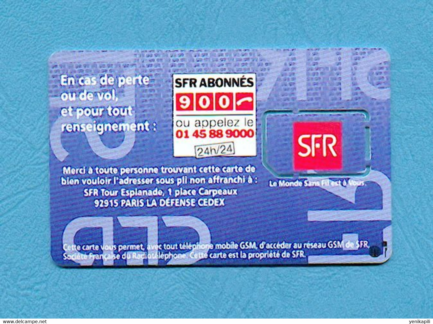 ( 5901 ) - Carte GSM - France - SFR - ( Neuve ) - *** EC *** - Voir Scan - - Voorafbetaalde Kaarten: Gsm