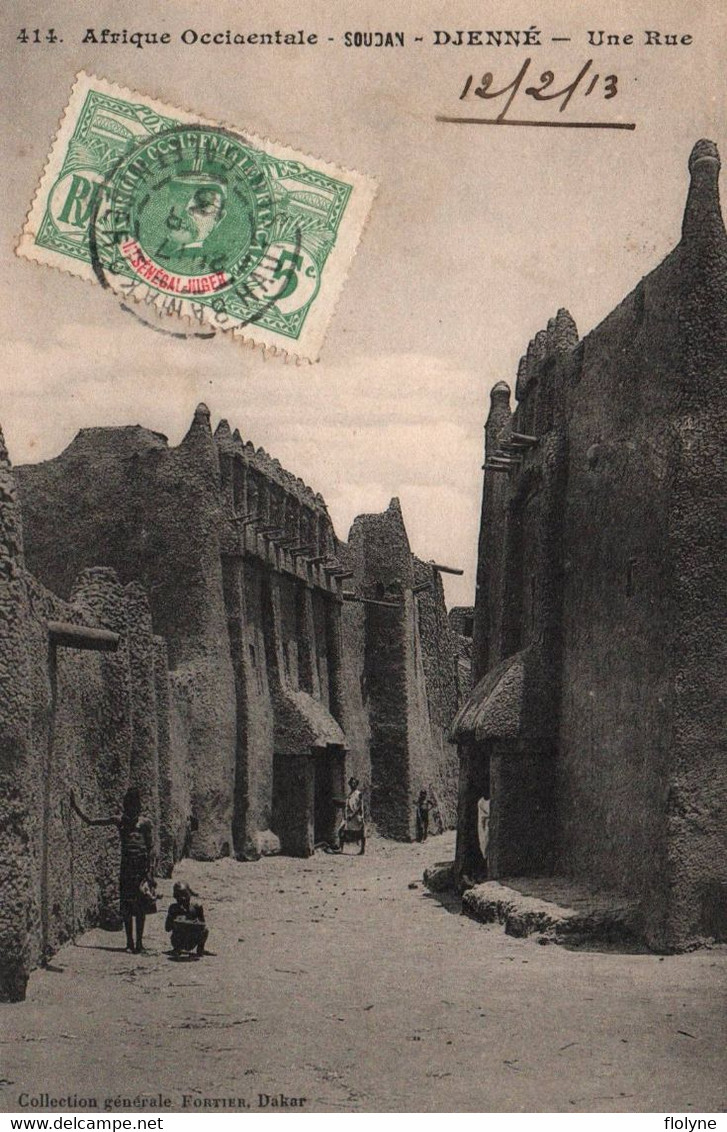 Djenné - Une Rue Du Village - Soudan - 1913 - Timbre Stamp - Sudan