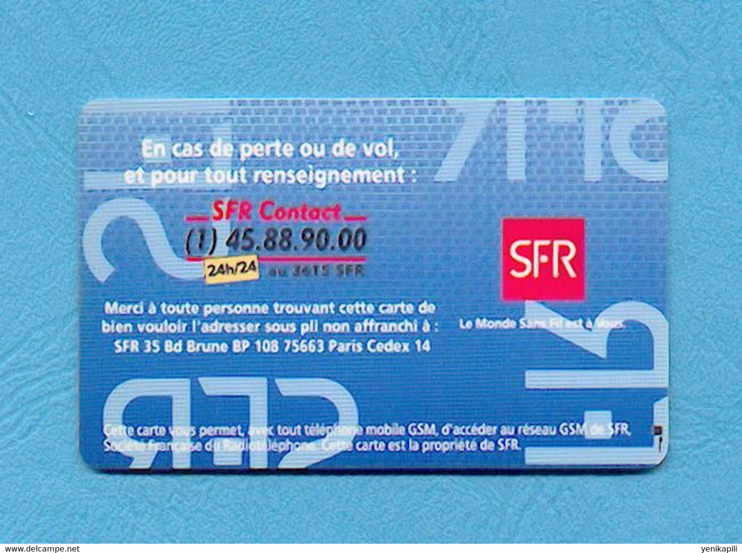 ( 5903 ) - Carte GSM - France - LINGE SFR - *** EC *** - Voir Scan - - Mobicartes (GSM/SIM)