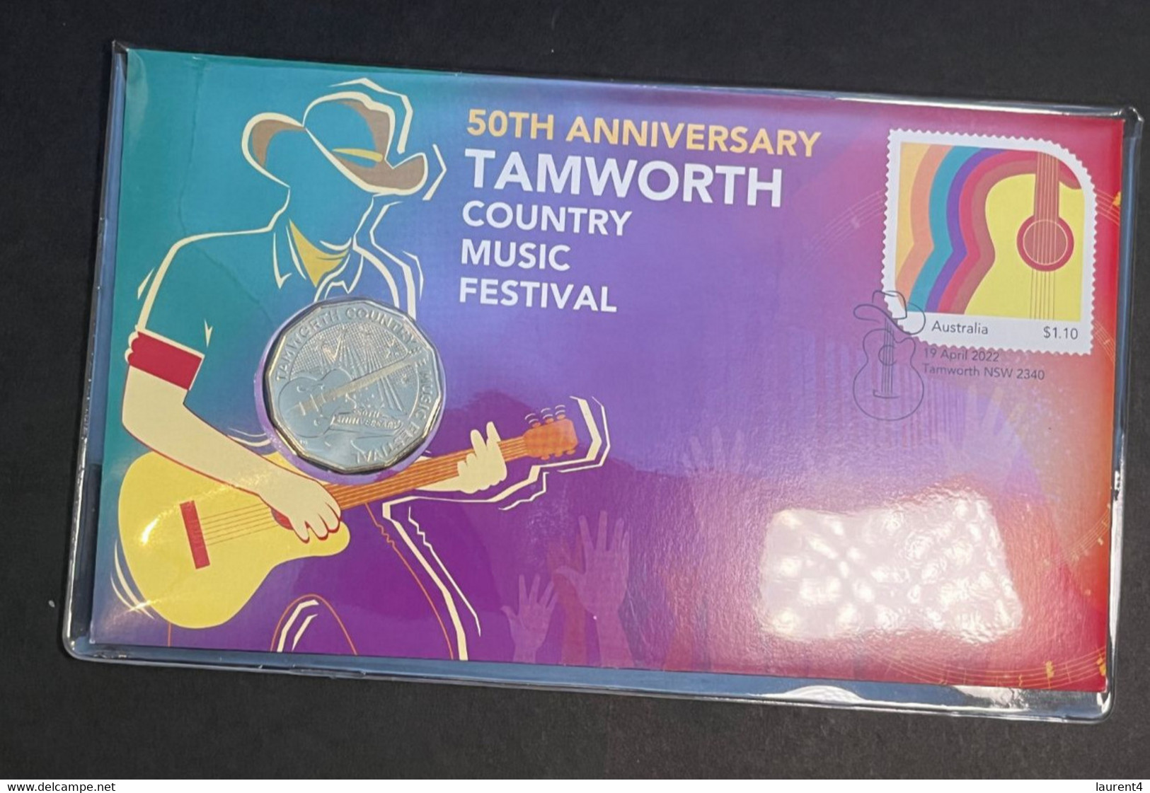 (2 Oø 32) Australia PNC (gold 50 Cents Coin) Tamworth Country Music Festival 50th Anniversary - 50 Cents