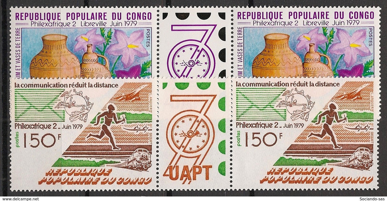 CONGO - 1979 - N°Yv. 542A à 543A - Philexafrique II - Neuf Luxe ** / MNH / Postfrisch - Neufs