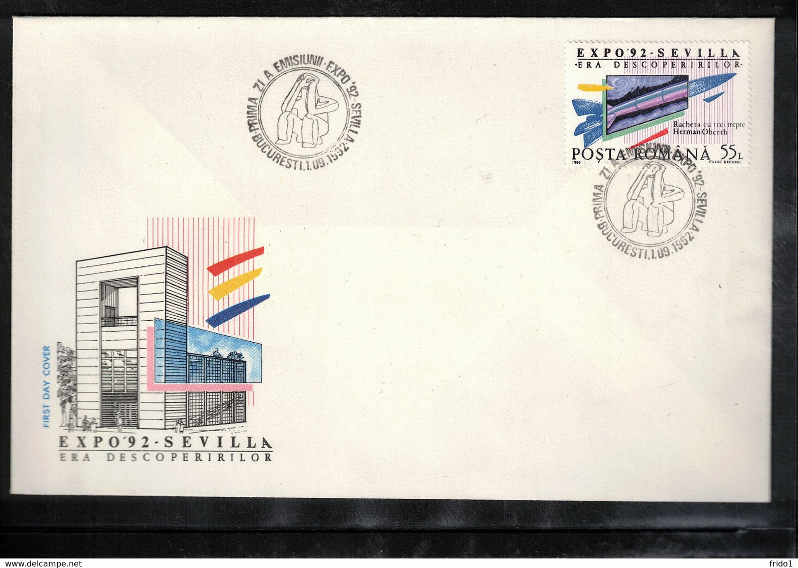 Romania 1992 EXPO'92 Sevilla FDC - 1992 – Séville (Espagne)