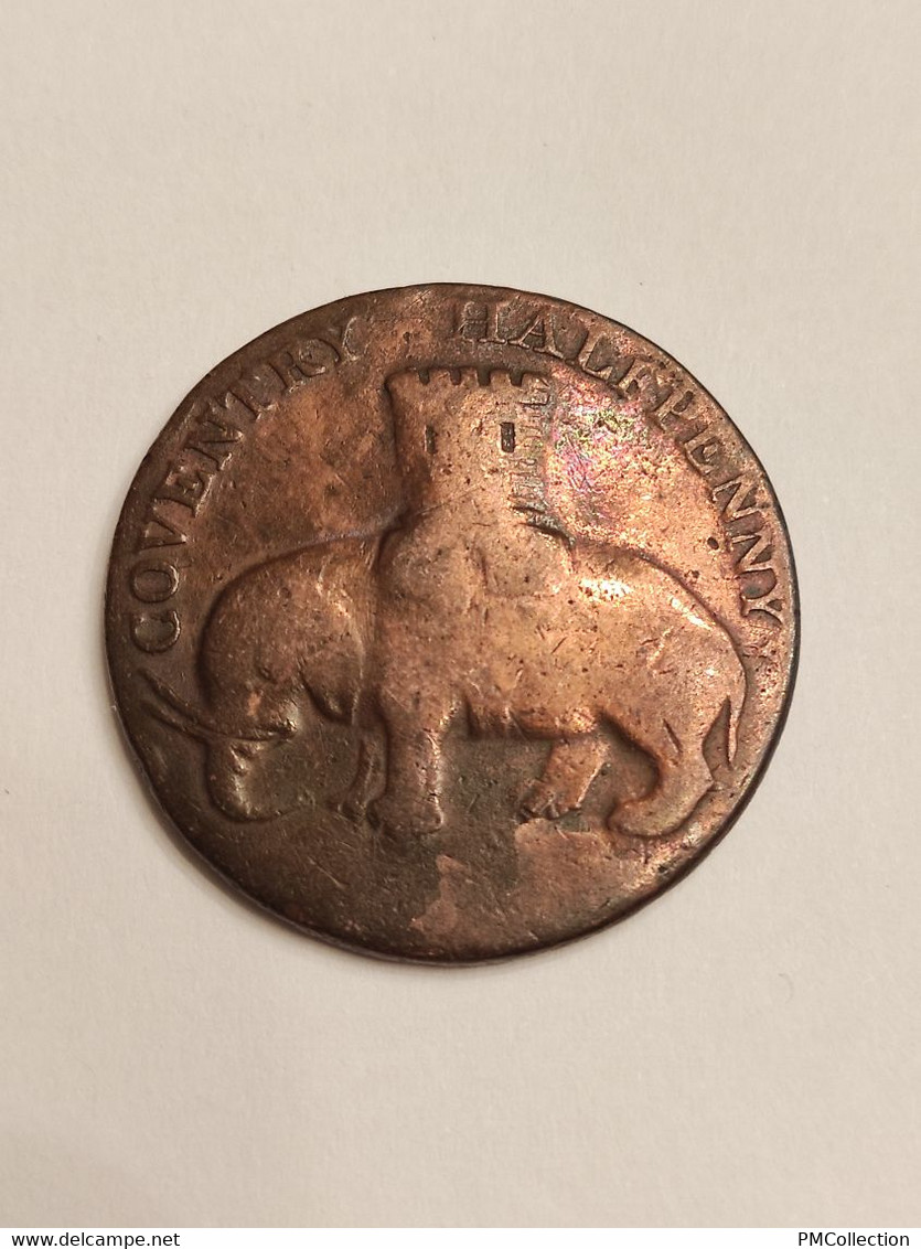 JETON 1/2 PENNY 1792 COVENTRY LADY GODIVA ROYAUME UNI - Firma's