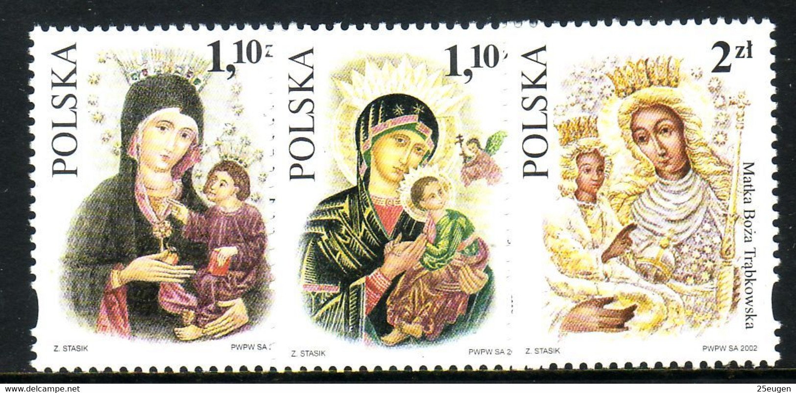 POLAND 2002 MICHEL NO:3987-3989  MNH - Paintings