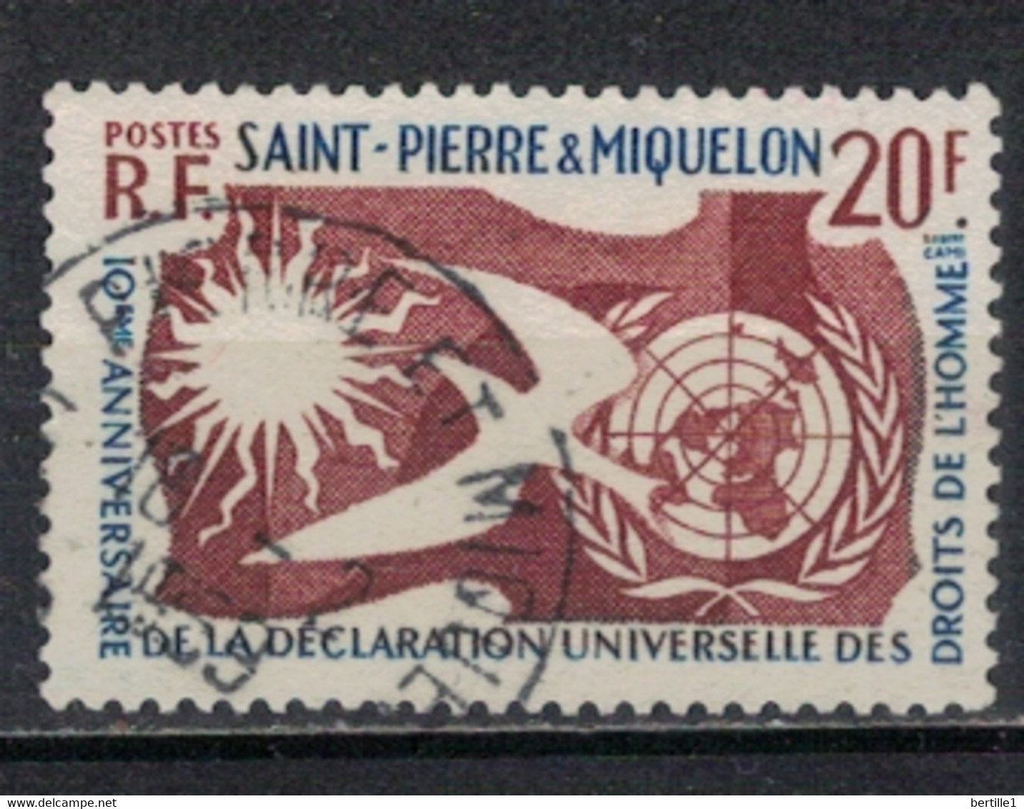 SAINT PIERRE ET MIQUELON             N°  YVERT 358 OBLITERE     ( OB    06/ 21 ) - Usati