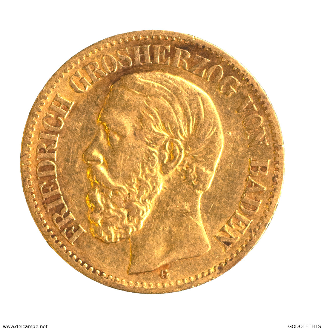 Allemagne - Grand Duché De Bade - 10 Mark - Friedrich Ier - 1875 Karlsruhe - 5, 10 & 20 Mark Oro