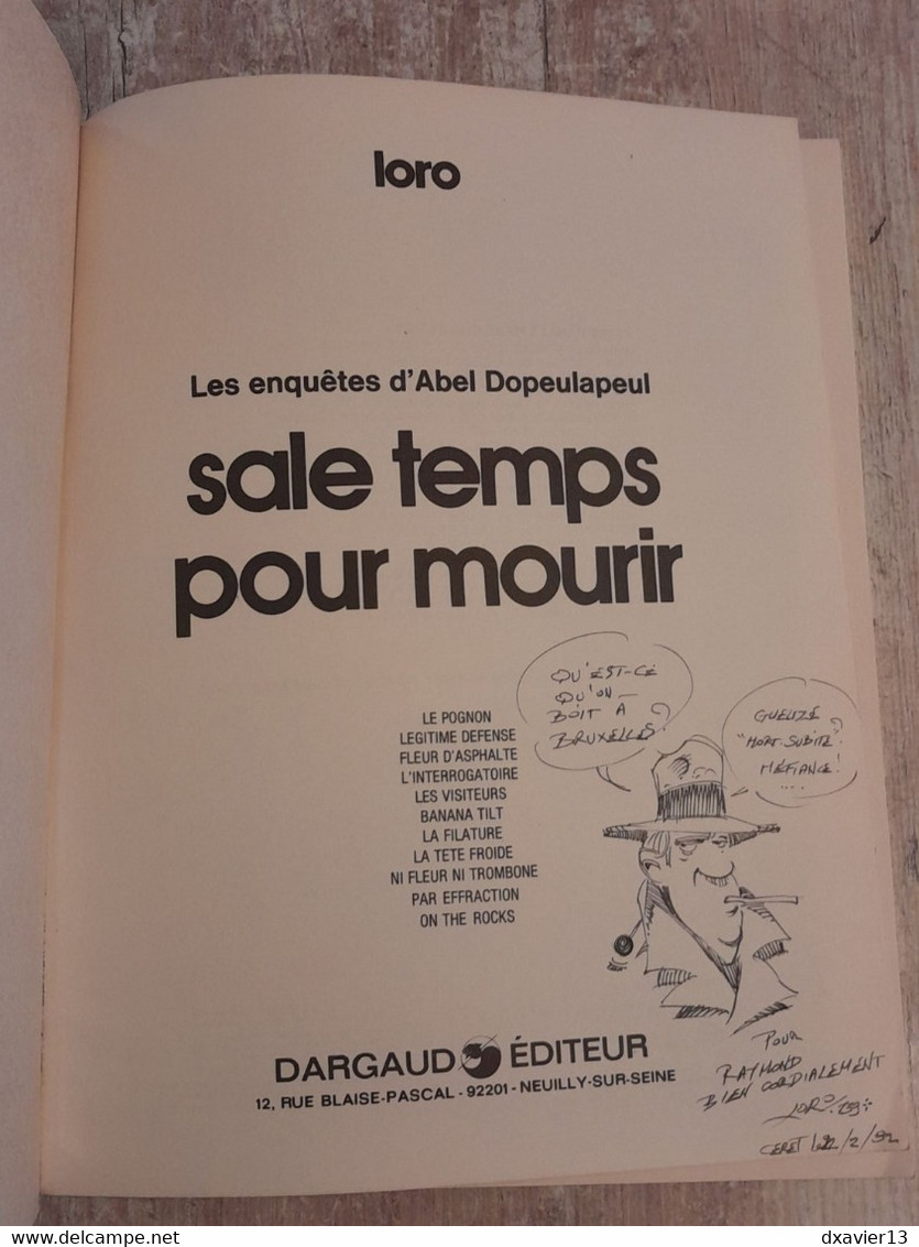 Bande Dessinée Dédicacée -  Collection Pilote 20 - Sale Temps Pour Mourir (1979) - Opdrachten