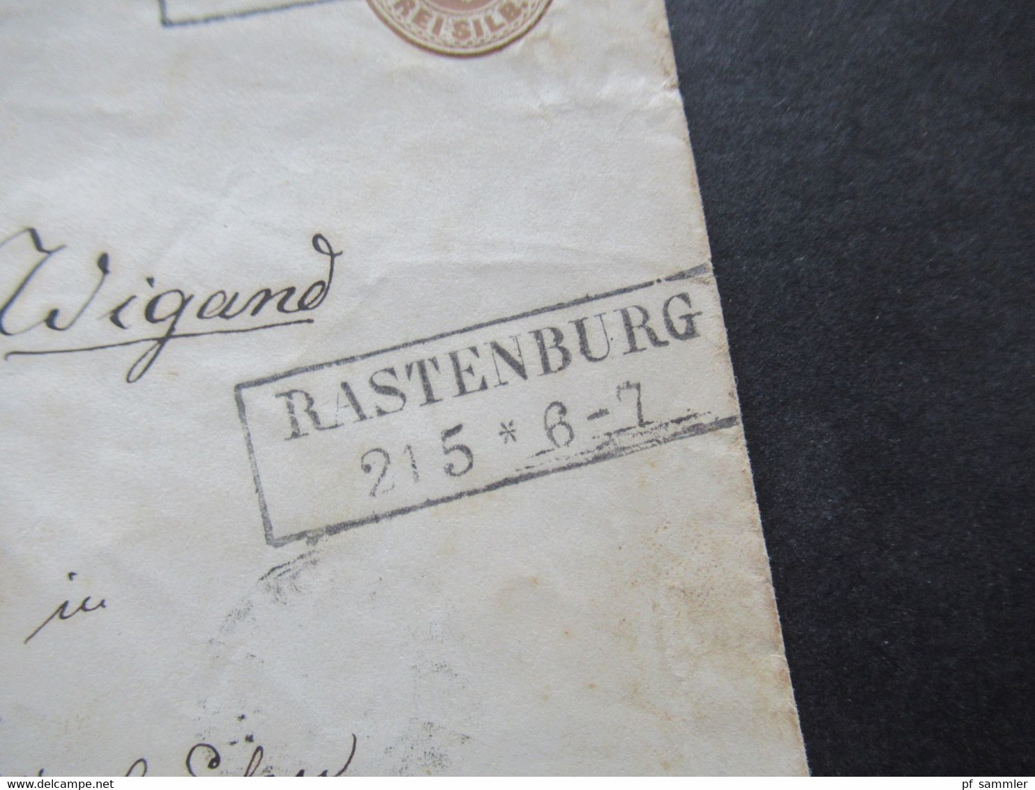 AD Preußen Um 1861 Ganzsachen Umschlag 3 Silbergroschen U 22 B Stempel Ra2 Rastenburg Rücks. Ank. Stempel - Postwaardestukken