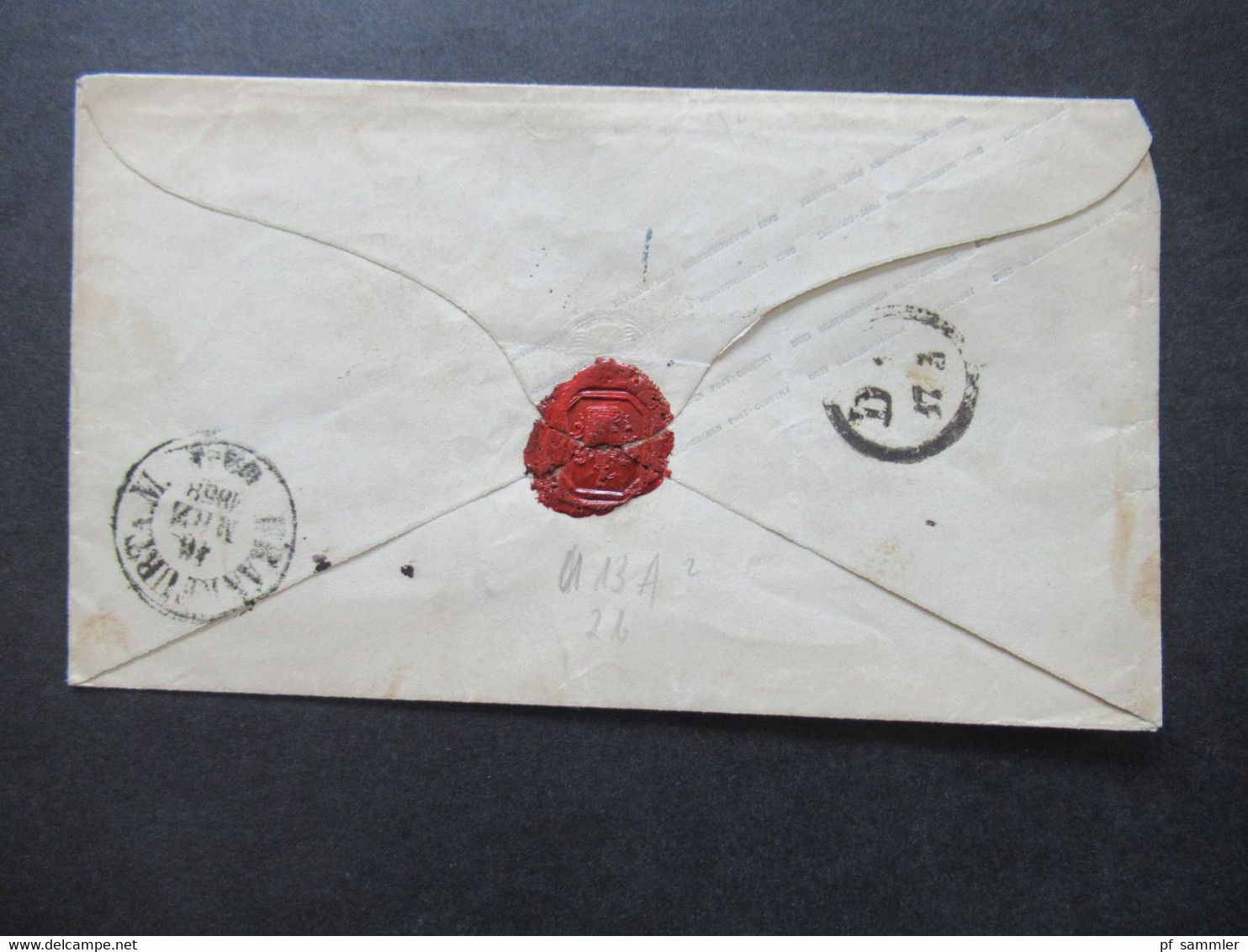 AD Preußen Um 1855 Ganzsachen Umschlag 3 Silbergroschen U 13 A Stempel K2 Breslau Nach Mainz Mit Taxvermerk - Postwaardestukken