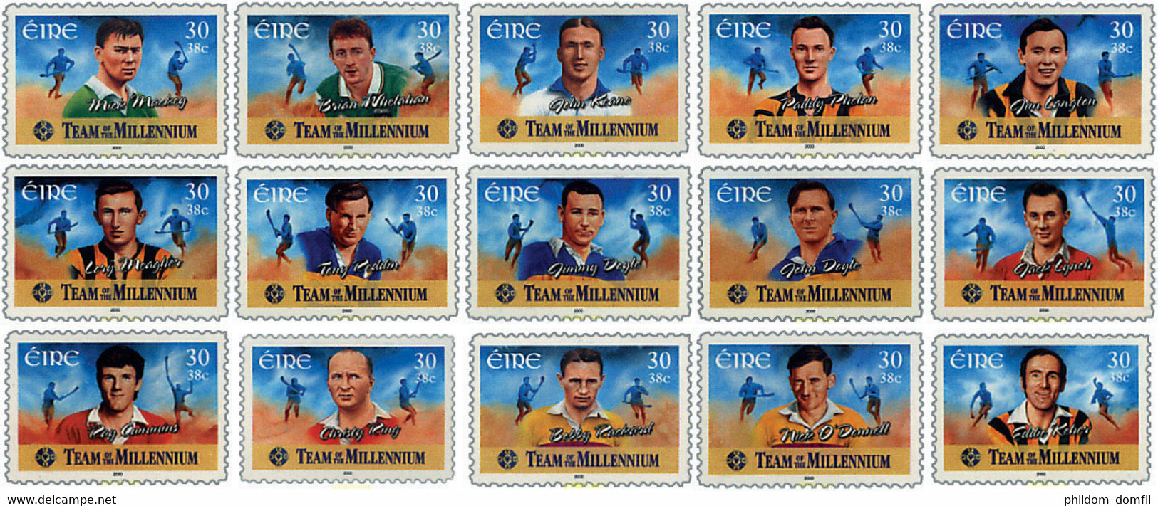 66661 MNH IRLANDA 2000 EL EQUIPO DE HURLING DEL MILENIO - Collections, Lots & Series