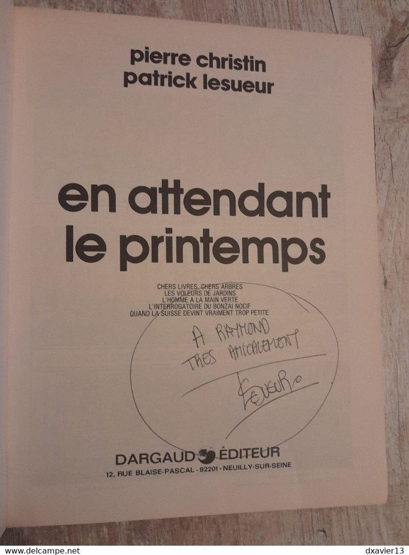 Bande Dessinée Dédicacée -  Collection Pilote 9 - En Attendant Le Printemps (1978) - Autographs