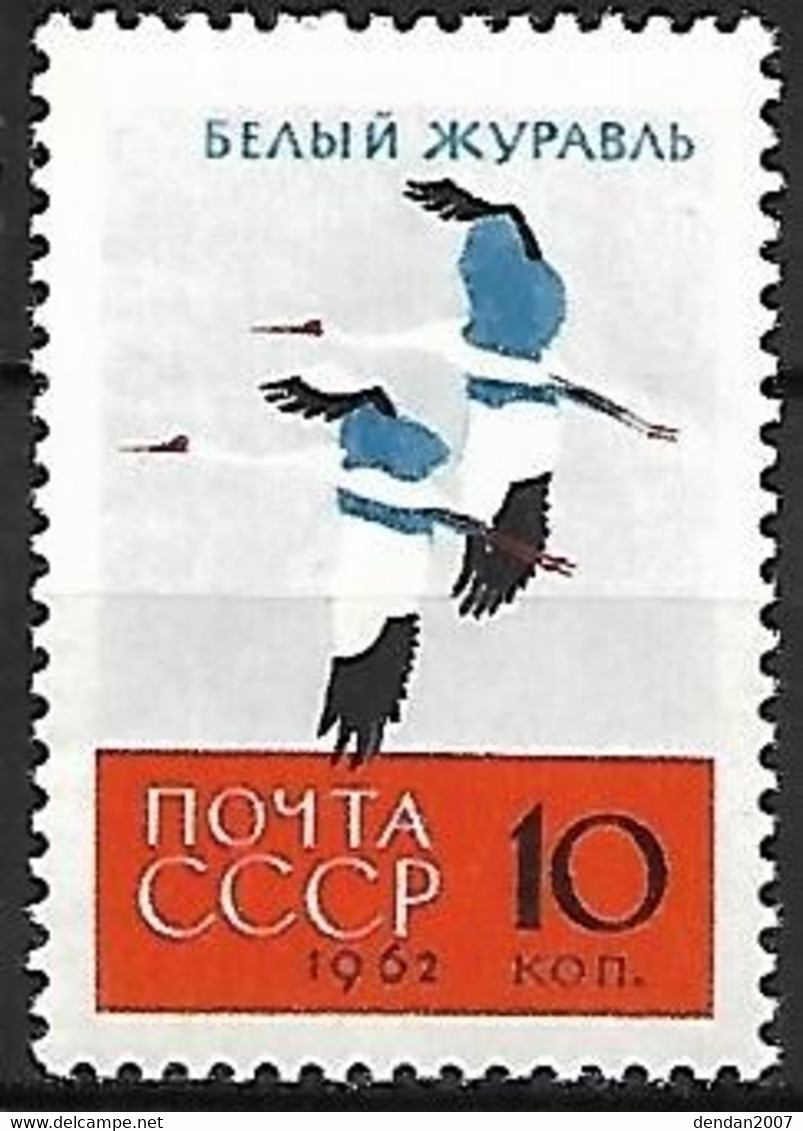 Russia CCCP : MNH ** 1962 :     Siberian Crane  -  Leucogeranus Leucogeranus - Kranichvögel